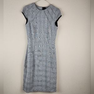 H&M Black and White Business Sheath Dress, Size 4